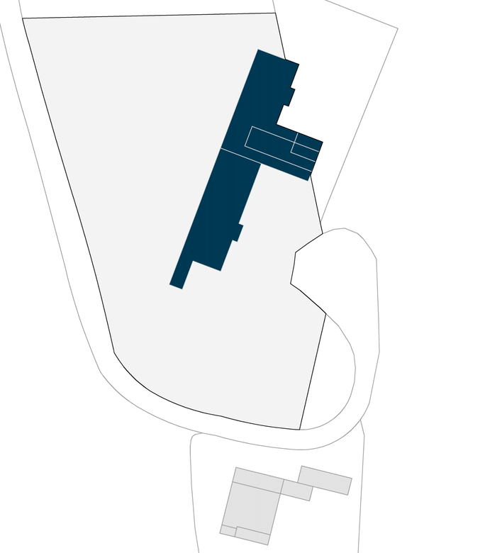 Plano parcelario e edificación.